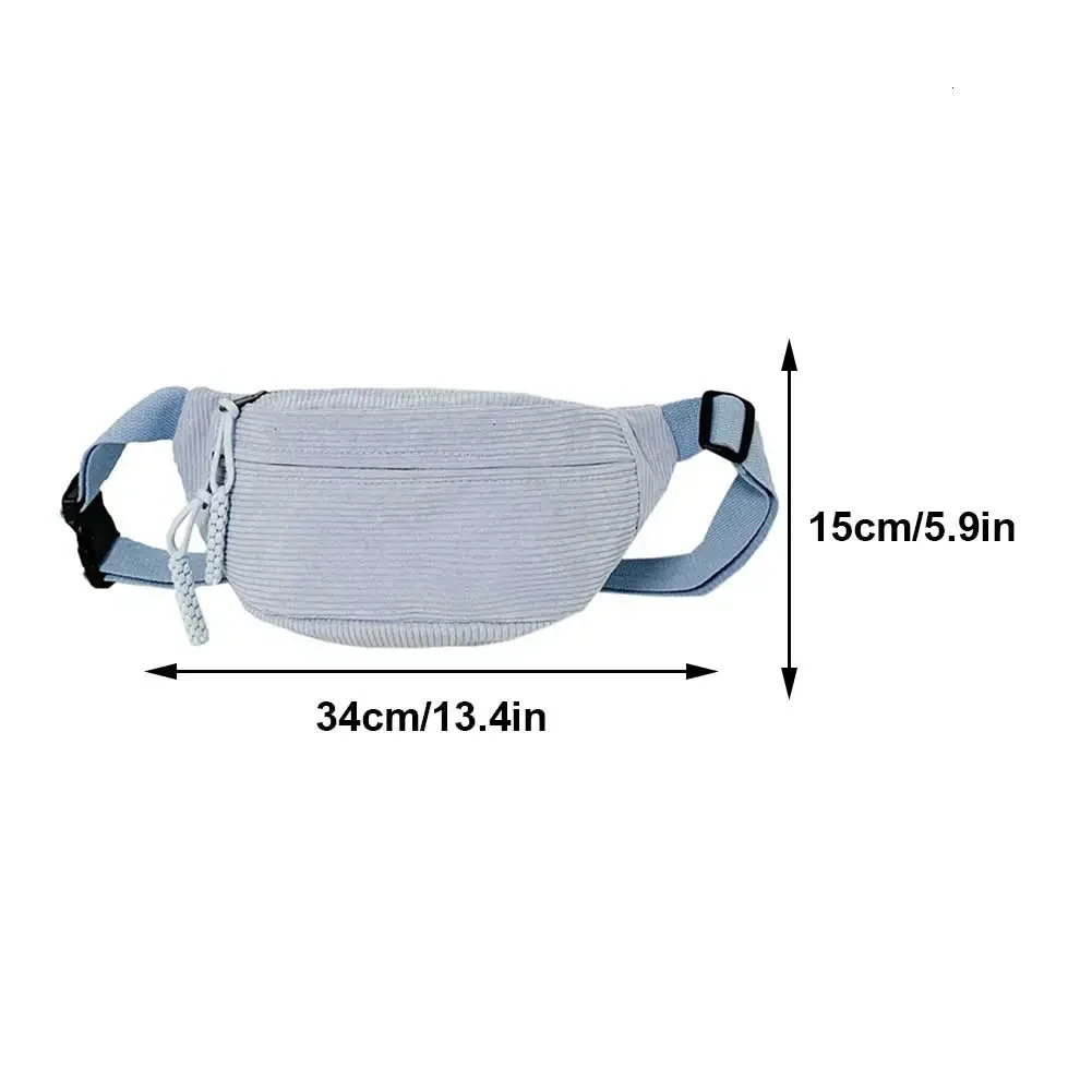 Corduroy Chest Bag for Women Banana Shoulder Bag Winter Cross Body Hobo Dumpling Waist Bag Fanny Pack Handbags Purse Womens Bag 250731