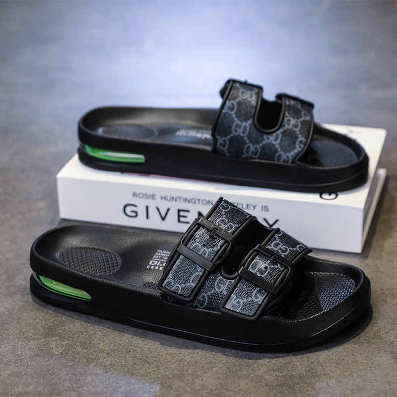 Free shipping designer slippers for men, summer outerwear, anti-slip thick-soled casual flip-flops, Birken oversized sports sandals