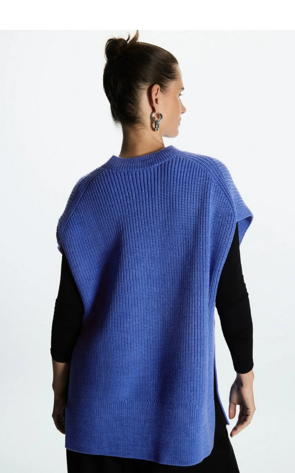 Ethereal MD cos spring style of Ladies fashionable and casual wool blend covered shoulder sleeve knitted vest 250731