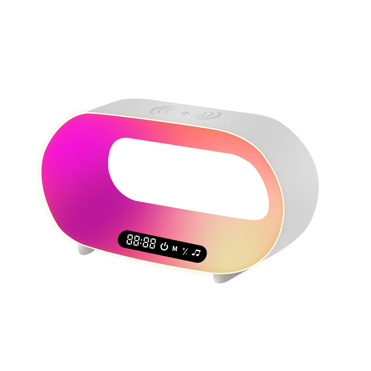Desktop Mood Light Featuring Wireless Phone Charging Adjustable Brightness Dimmable LED for Sleepytime Serenity-HCP059