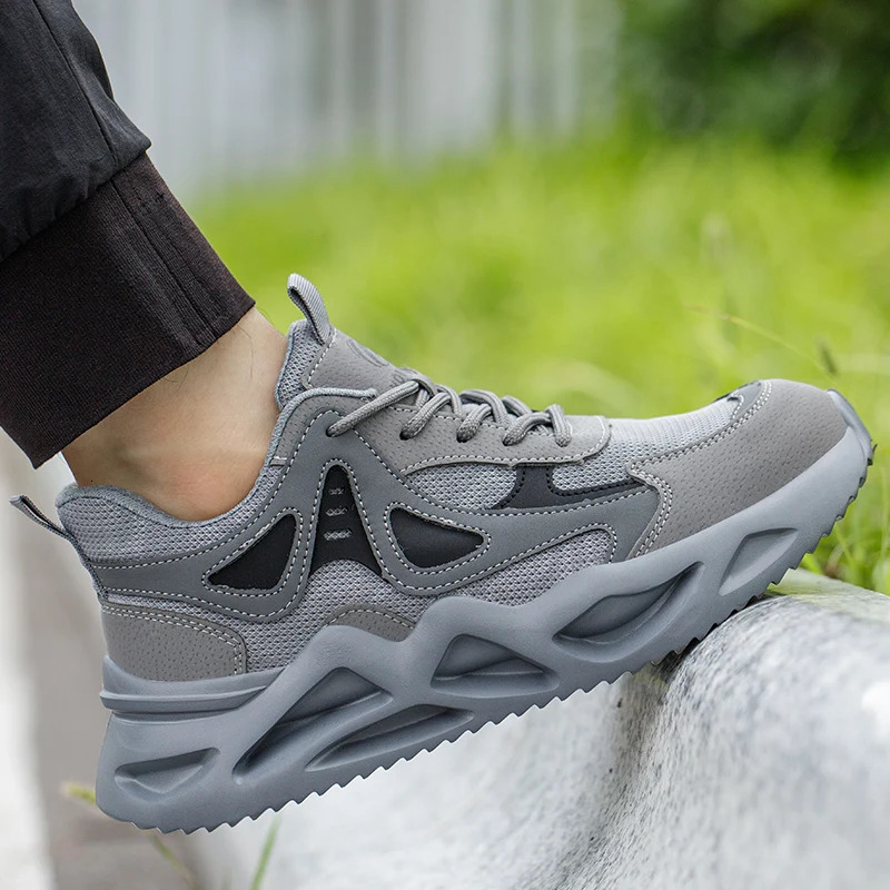 Lightweight Safety Shoes Men Women Work Shoes Steel Toe Cap Working Boots Sneakers Man Women Breathable Shoes Tactical Boots 250731