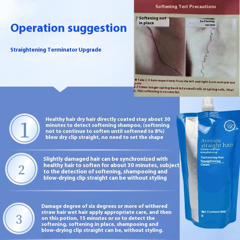 Hair straightening cream Smooth & Shine Hair Straightener Cream for Silky Soft Locks 600g