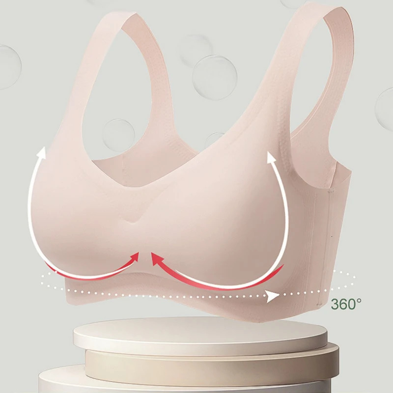 3PCS Summer Women Ice Silk Bra Seamless Vest Bras Push Up Underwear Sleep Top Padded ShockProof Thin Candy Lingerie Bralette 250724