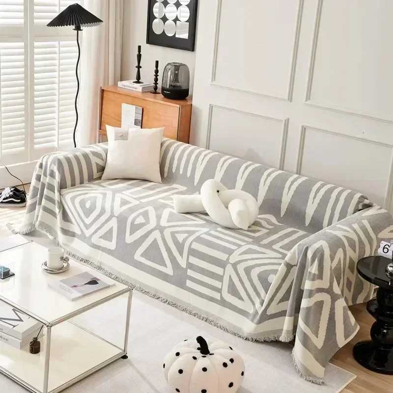 Chenille Fabric Sofa Cover Cloth Nordic Wind and Sand Hair Blanket Cover Sofa Cover Universal Sofa Mat Almohadilla Para Sofs Y250731