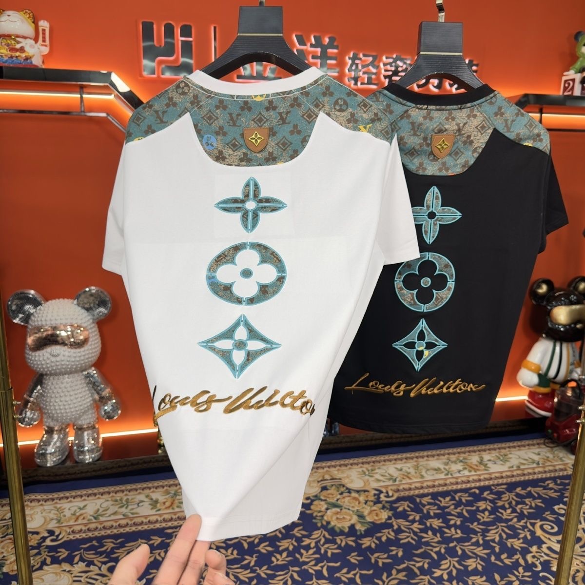 T-Shirt Designer T Shirt Mens Tshirt Digital Pattern Round Neck Trendy Brand Short Sleeved Shirt big sizeL-5XL