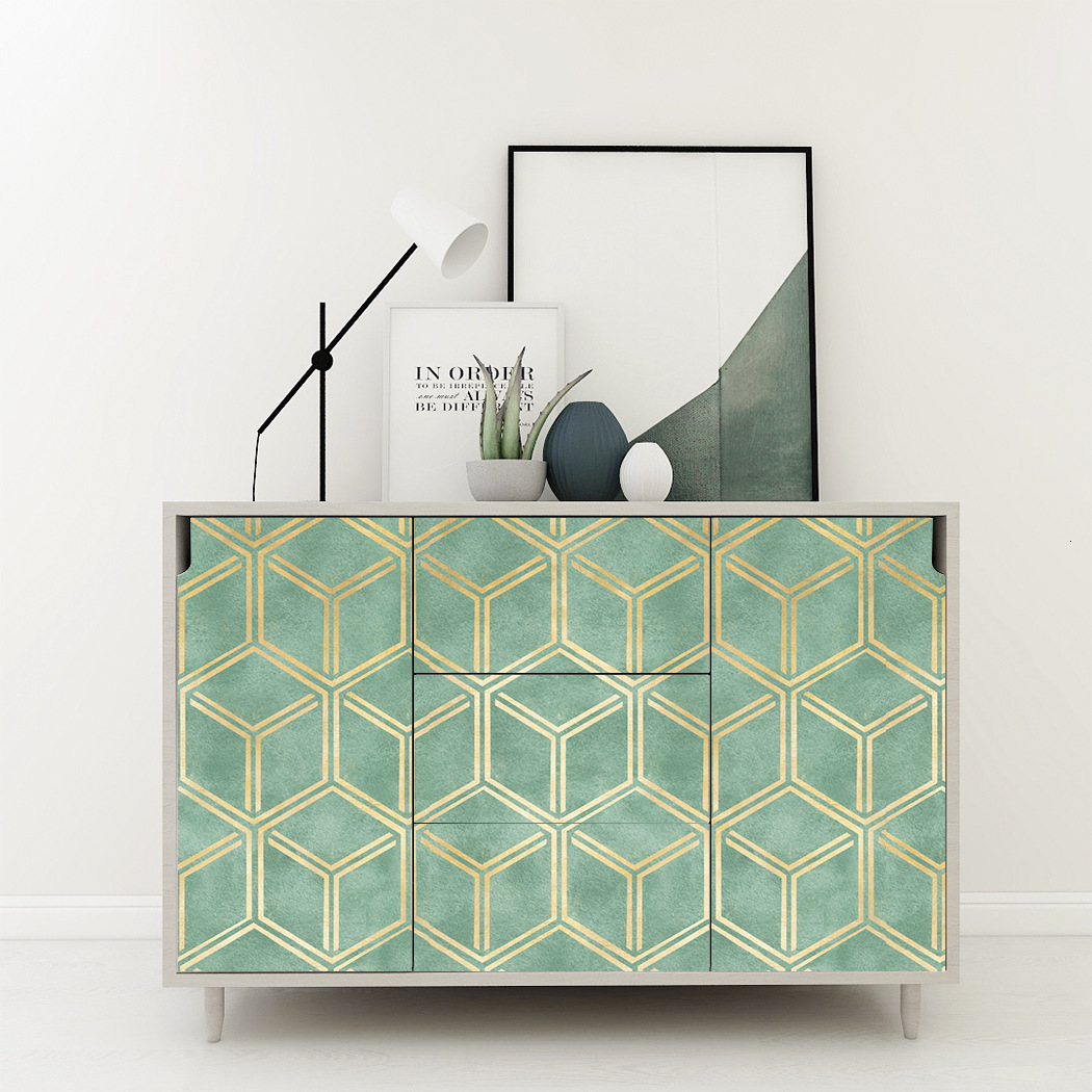 Wallpapers Geometry Self Adhesive Wallpaper Peel and Stick Contact Paper Bedroom Wall Renovation Furniture Cabinet Stickers 220927