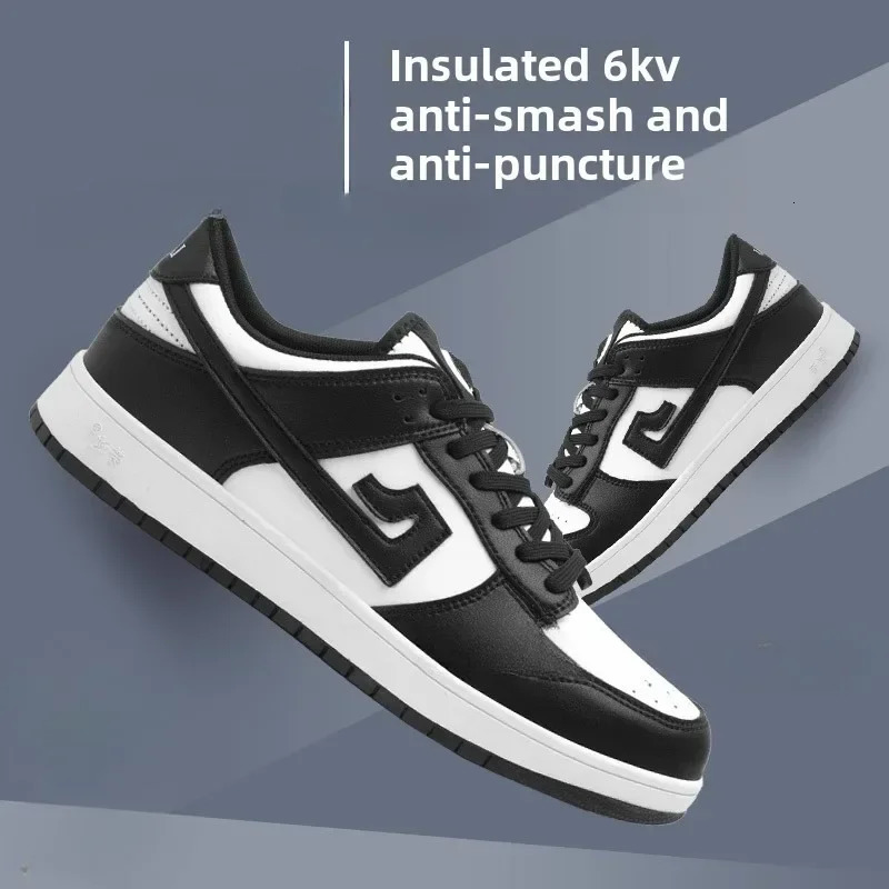 Labor protection shoes with anti smashing and anti piercing 6KV lightweight anti slip comfortable durable and safe protection 250731