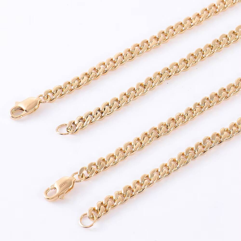 Iced Out Cuban Link Chain 18K 14K 10K Solid Real Gold Hip Hop Miami Cuban Link 20mm 22mm 24mm Necklace Gift for Men