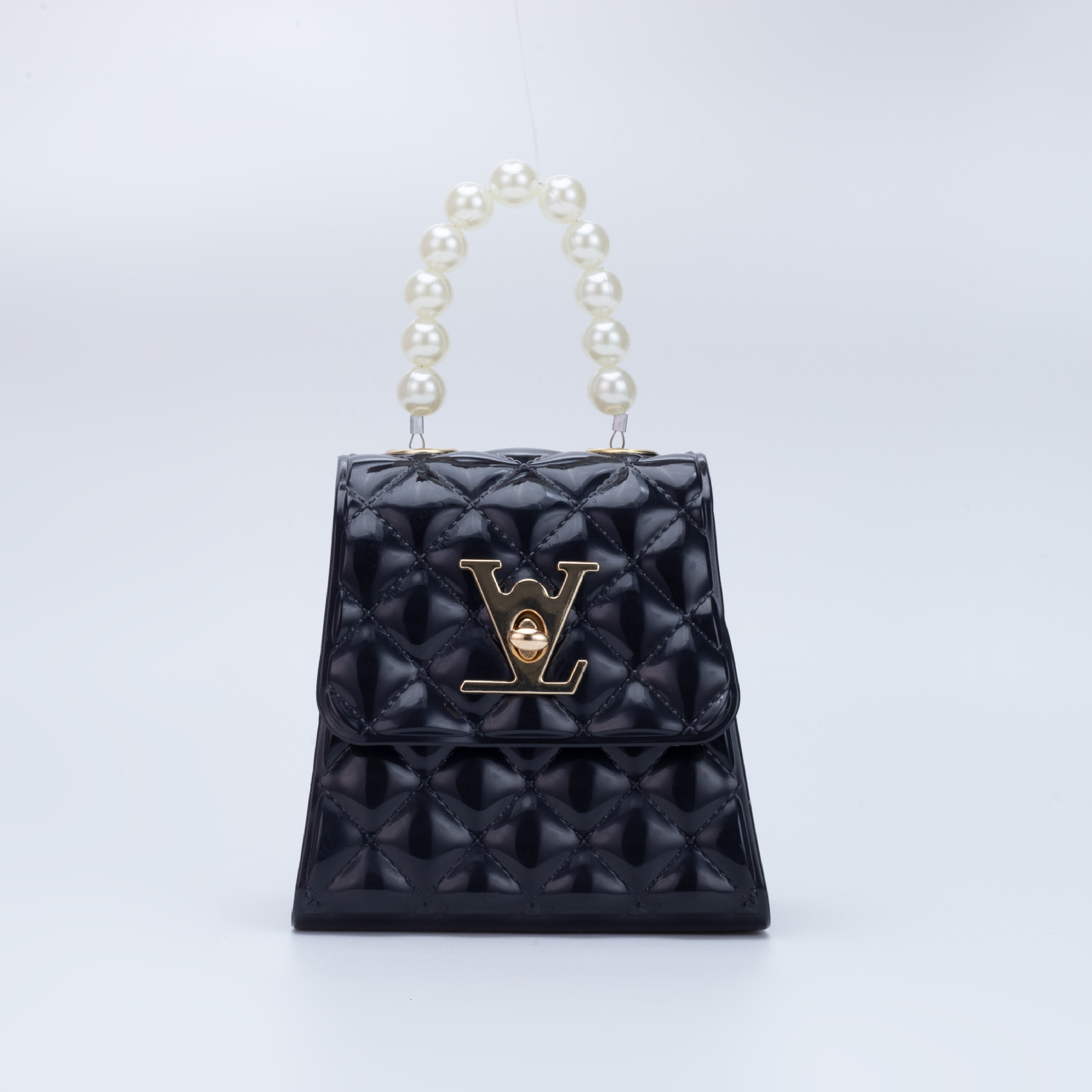 Lanjia- Style Dia Mesh Dinner Mini Handbag Free Shipping Designer PVC Pearl Jelly Fashionable Stain Resistant Easy To Wash Shoulder Crossbody Bag E5ca