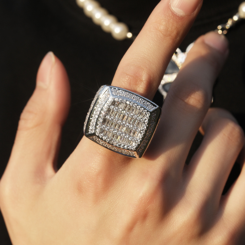Iced Out Designer Star Finger Rings High Quality Full Diamond cz Stone Hip Hop Bling Cubic Zirconia 14k Gold Mens Rap fine Jewelry luxury Gift for Boy