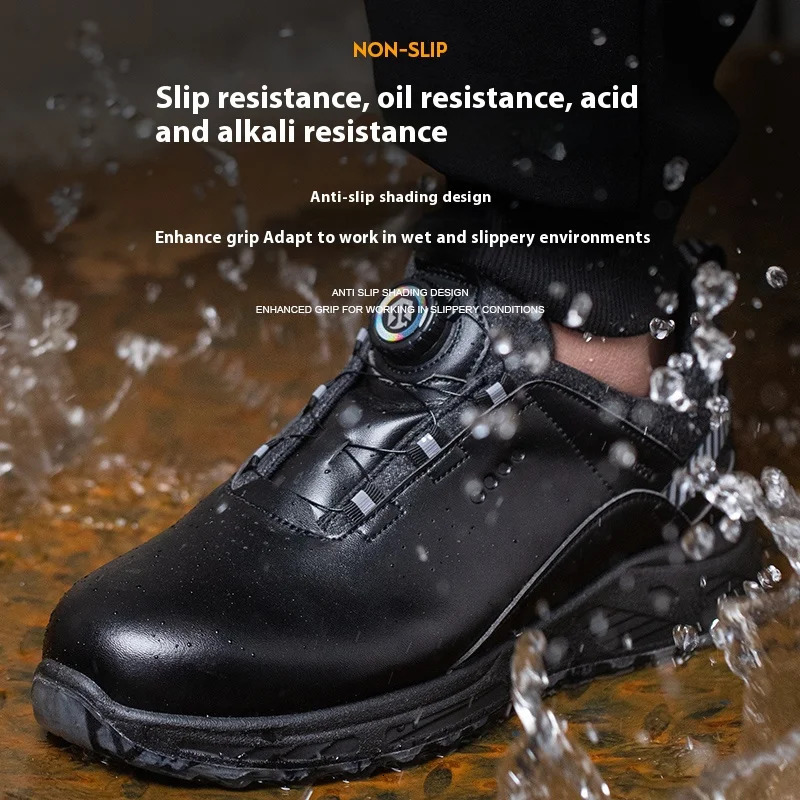 Indestructible Shoes Men Safety Work Shoes Steel Toe Cap Puncture-Proof Boots Construction Breathable Protective Sneakers 250731