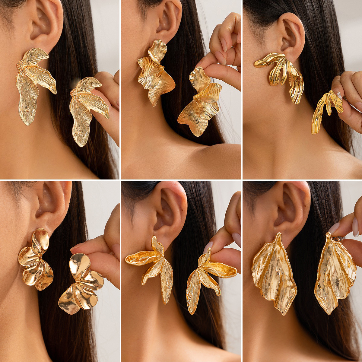 Designer Earrings For Women's Earrings Water Grass Stud Earrings for Women Trendy Ladies Daily Accessories Fashion Jewelry Female Girls Gifts Dec