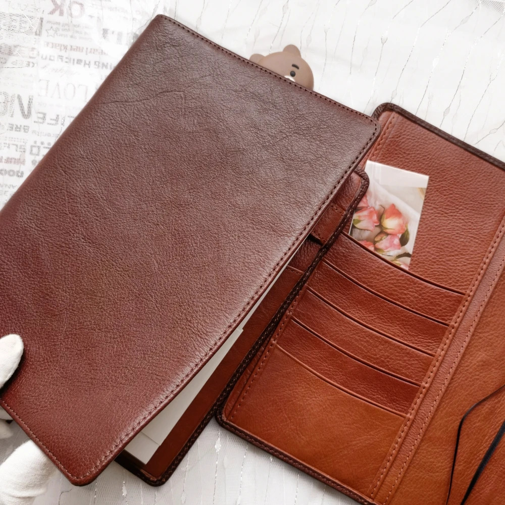 Leather Cover Note Books Hobonichi Cousin A5 Notebook Genuine Grain Leather Planner Organizer Agenda Diary 250731