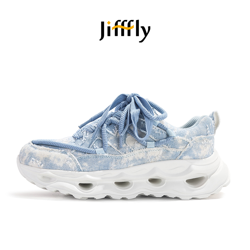 JiffFly Dad Sneakers for Men - Fall/Winter Retro Stylized Vintage Couple Shoes with Thick Sole