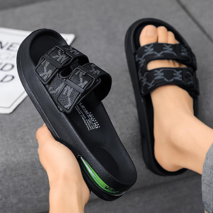 Free shipping designer slippers for men, summer outerwear, anti-slip thick-soled casual flip-flops, Birken oversized sports sandals