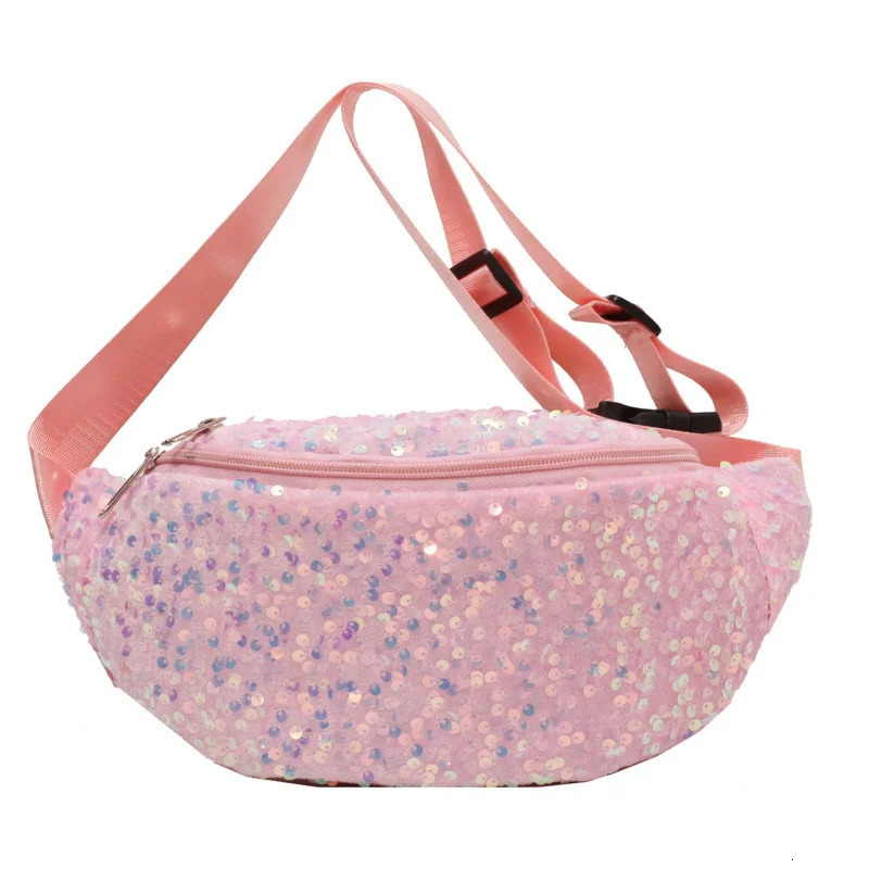 Women Sequins Waist Bag Fashion Fanny Pack Casual Shoulder Crossbody Chest Bag Female Hip Hop Belt Bags Trend 250731