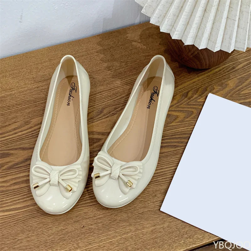 Womens Low cut Ballet Flats Shoes Casual Retro Bow Patent Leather Slip on Flat Round Toe Shallow mouth Loafer Mujer Zapatos 250731