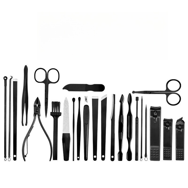 Stainless Steel Nail Repair Tool Set with Leather Case - Professional Kit for Nails