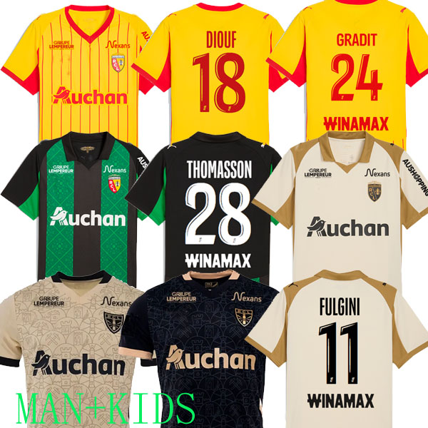 maillot RC Lens 24 25 26 soccer jerseys home away Saint-Barbe special KAKUTA FULGINI DIOUF SPIERINGS GANAGO SOTOCA WAHI Football Shirt 2024 2025 kids THIRD AWAY ew