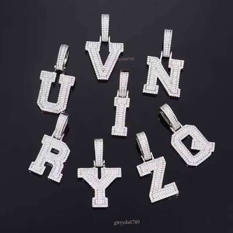 Custom-made pendantSterg Sier 26 Letter Moissanite Pendant Jewelry Making Charms Elegant Necklace for Gifts