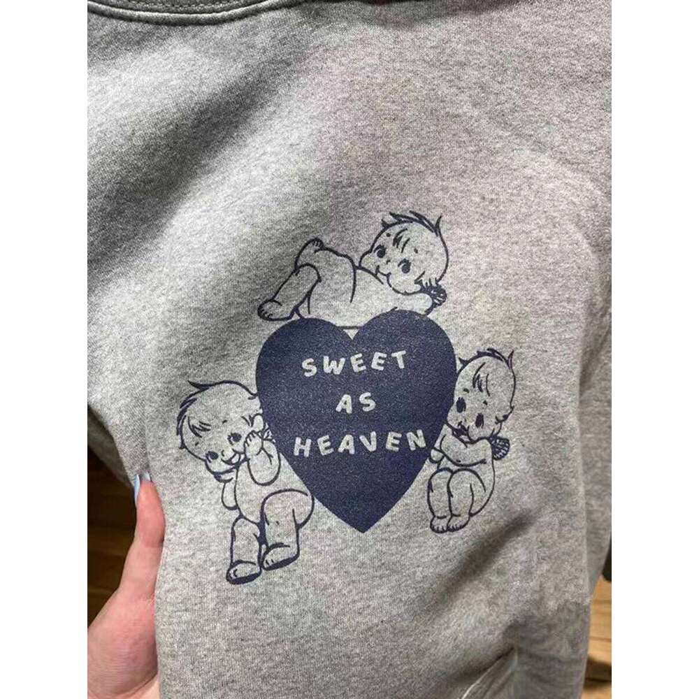 Designer Clothing 2025 Angels Print Hoodie Women Spring Cotton Hooded Long Sleeve Pullover Female Casual Vintage Streetwear Hoodies Sweatshirts