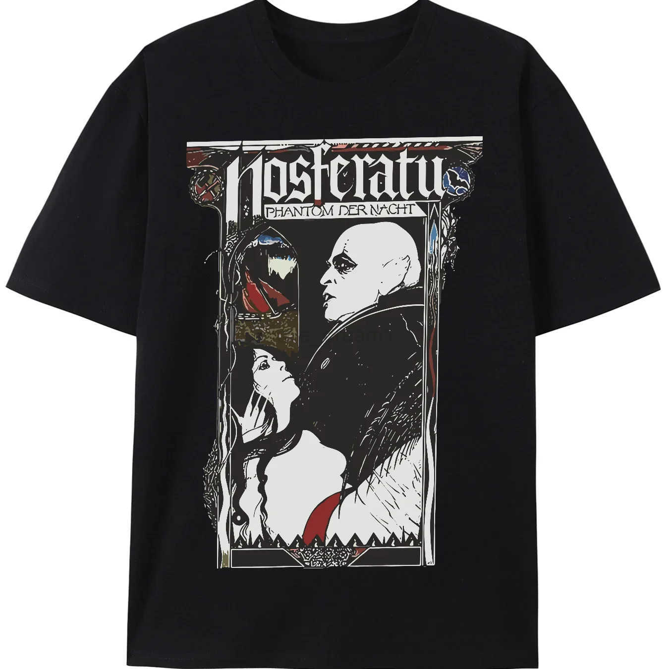 Nosferatu Vampire Tee Cotton Nosferatu 1922 Horror Movie Vampire T-Shirt Mens Dracula Halloween Short Sleeve O Neck Tee Shirt T250801