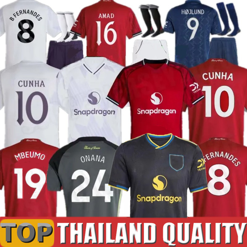 2025 DE LIGT HOJLUND MAINOO MOUNT Soccer Jersey MARTINEZ football shirt CASEMIRO B. FERNANDES 25 26 YORO AMAD CUNHA MBEUMO Men kids kit Women goalkeeper long sleeve