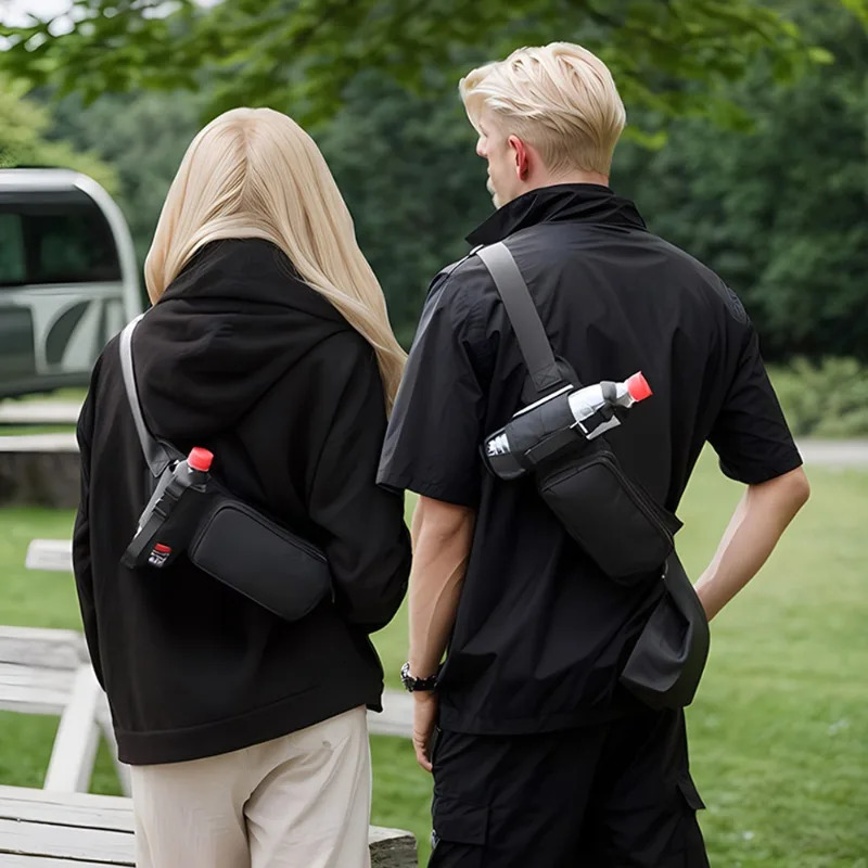 Korean-style running sports waist bag outdoor water bottle waist bag nylon ultra-light running bag cycling waist bag 250731