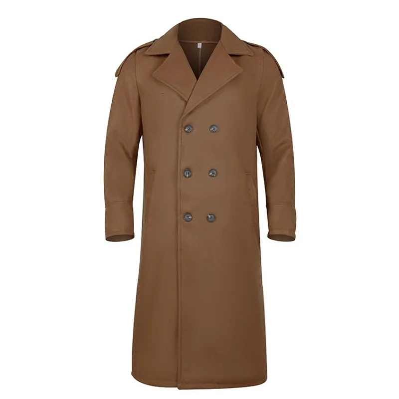 Heavyweight Thickened Trench Coat Streetwear Fashion Xlong Man Coats Outdoor Travel Clothes With Epaulets For Winter 250729