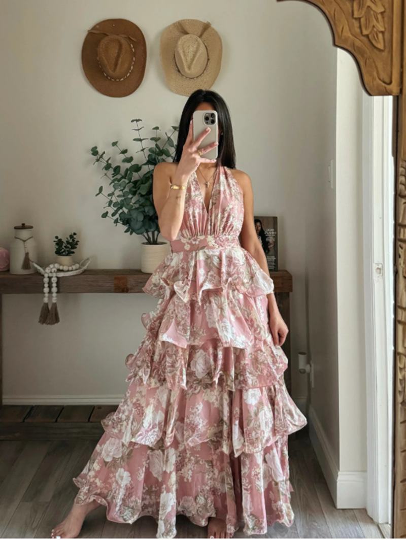 H731New foreign trade European and American women's dresses are fashionable and sexy