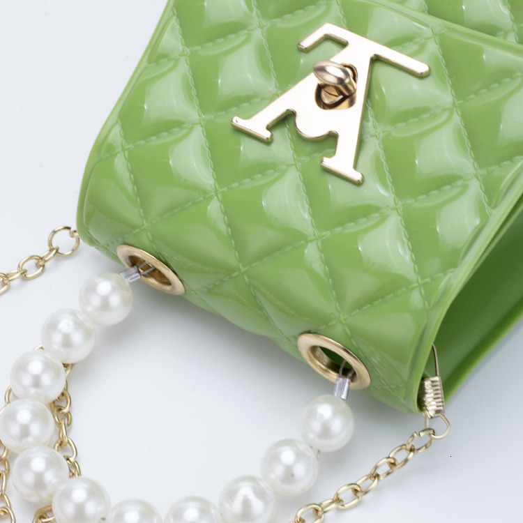 Lanjia- Style Dia Mesh Dinner Mini Handbag Free Shipping Designer PVC Pearl Jelly Fashionable Stain Resistant Easy To Wash Shoulder Crossbody Bag E5ca