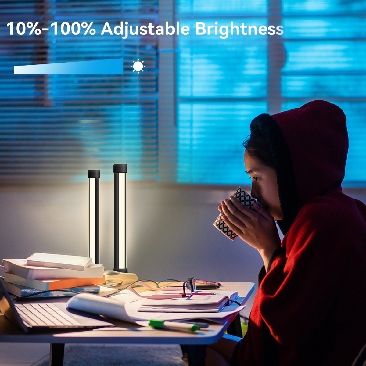 Sound Activated RGB LED Table Lamp Wireless Bluetooth Connectivity for Dynamic Lighting Experience 180 ° illumination-HCP057