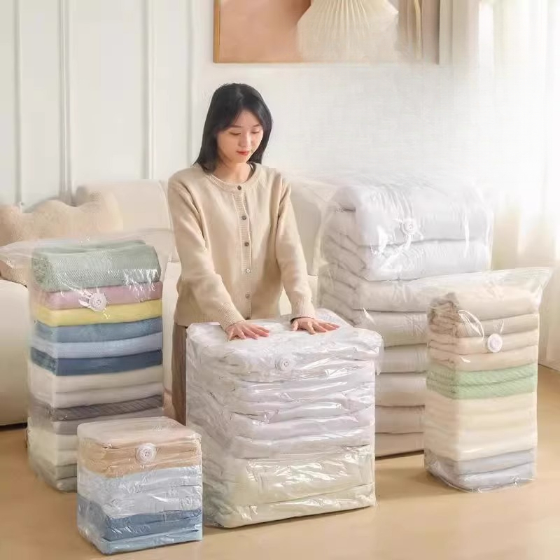 Designer luxury bag Vacuum Compression Bag No Pump Needed Home Use Quilt Storage Bag Thickened Luxury bag Winter Clothes Travel Storage Quilt Storage 