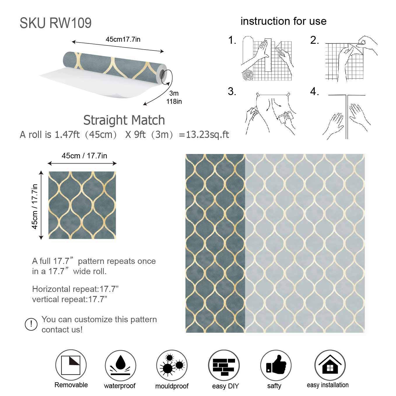 Wallpapers Geometry Self Adhesive Wallpaper Peel and Stick Contact Paper Bedroom Wall Renovation Furniture Cabinet Stickers 220927