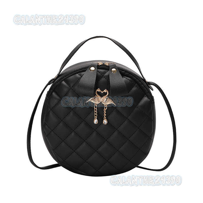 New Small Round Bag Handbag 2025 Ladies Bag Womens Diamond Grid Bag Embroidered Small Bag H250801