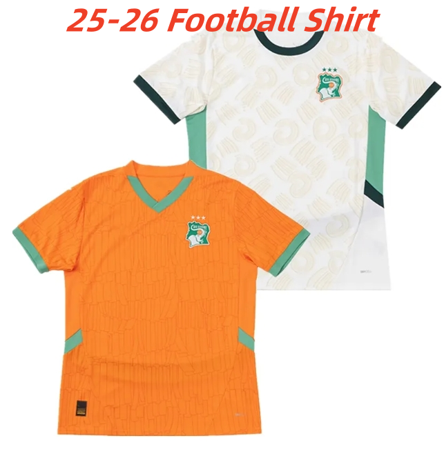Ivory Cote dIvoire Soccer Jersey Vintage COASTS 2025 2026 d'Ivoire Tops Camiseta Futbol Home Away Player Fans version football Shirt