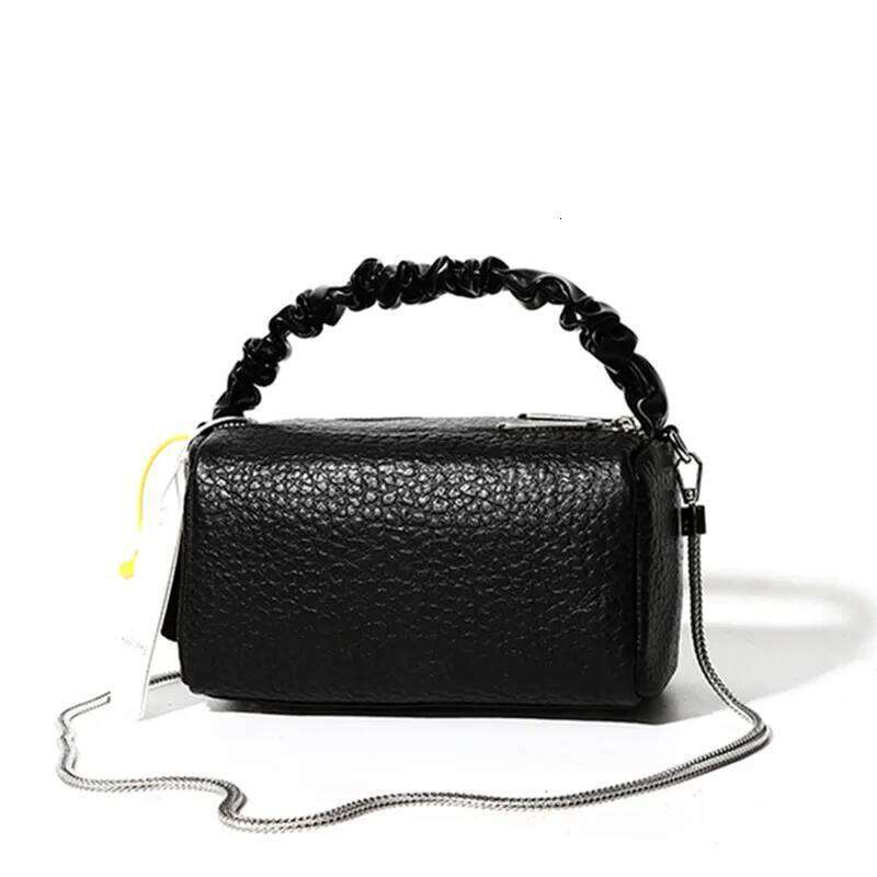 Brand 100%Cow Fashion Chain Women Shoulder Crossbody Tote New Designer Solid Color Genuine Leather Female Simply Handbag