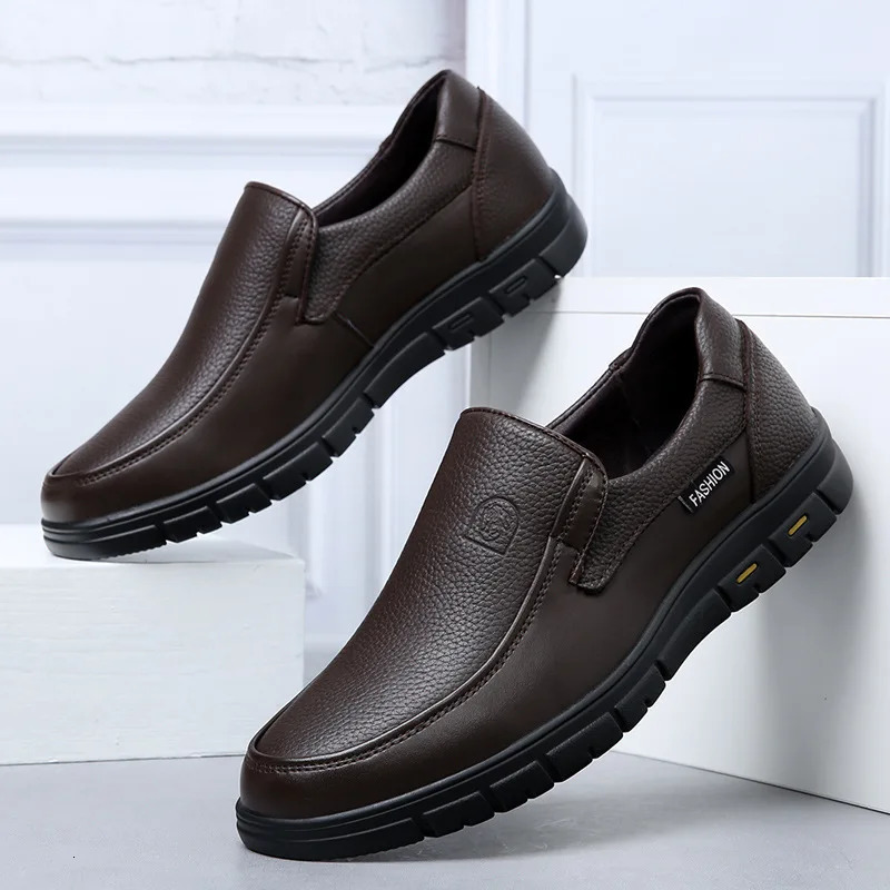 Genuine Leather Handmade Shoes Casual Shoes For Men Flat Platform Walking Shoe Outdoor Footwear Loafers Breathable Sneakers 250731