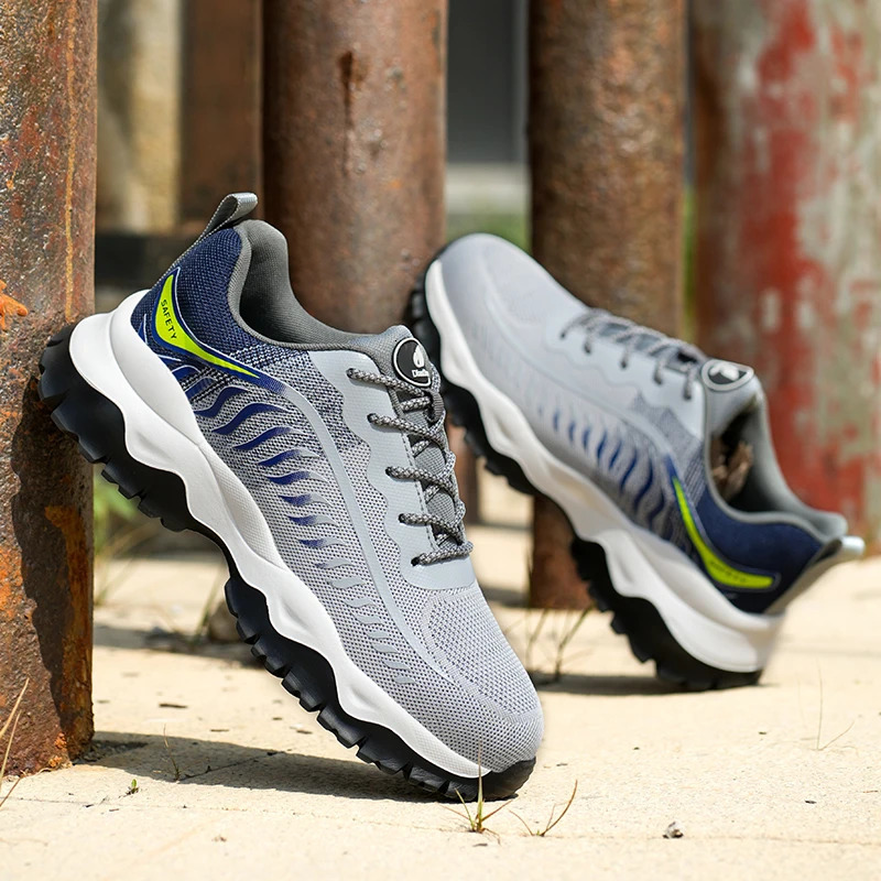Light Breathable Sneaker Steel Toe Work Shoes for Men Safety Shoes Puncture-Proof Work Shoes Fashion Indestructible Footwear 250731