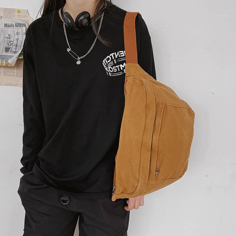Fashion Trend Waist Bag Street Hip-hop Women Shoulder Bag Chest Pack Outdoor Sport Canvas Fanny Pack Crossbody Bag Lady Belt Bag 250731