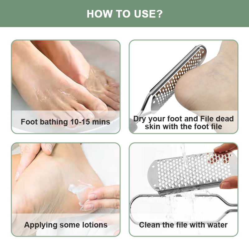 Compact Foot File with Removable Handle Perfectly Suits Hand Size