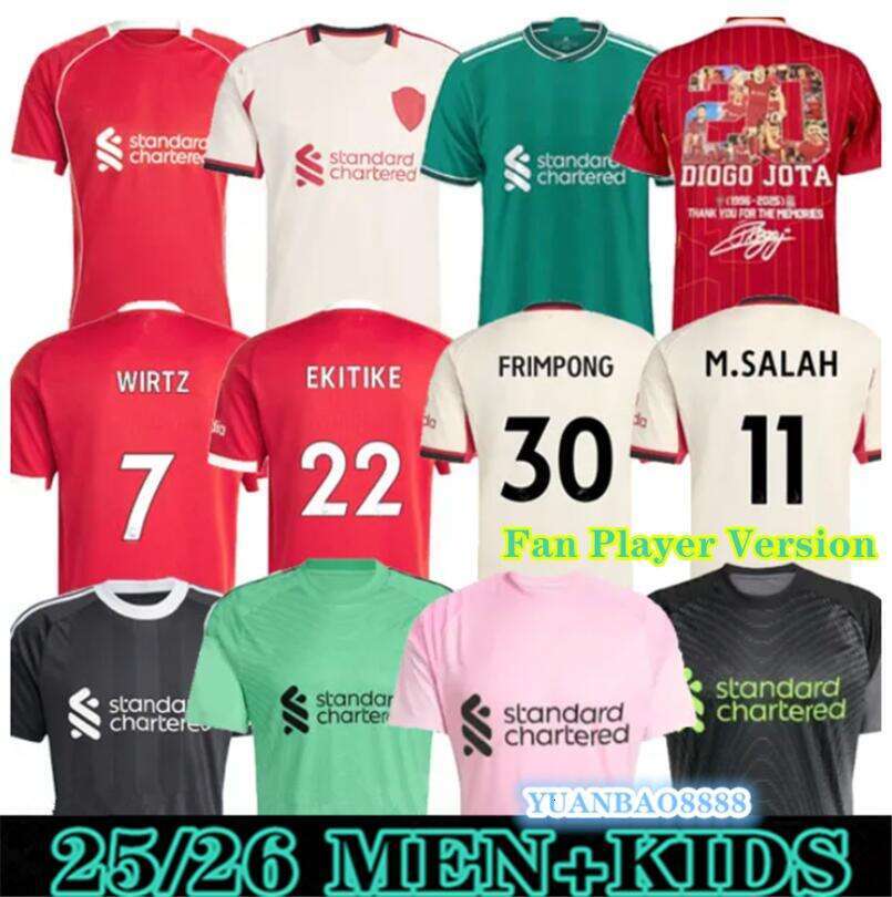 24 25 26 Chiesa soccer jerseys Camiseta men kids kit short FRIMPONG WIRTZ football shirts maillot de foot 2024 2025 DIOGO JOTA fans version player uniforms 16-4XL