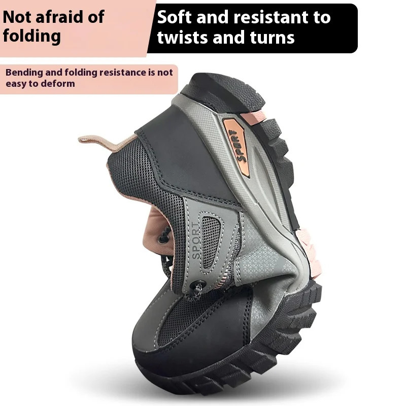 Womens Indestructible Steel Toe Safety Shoes Anti-Punctur Work Boots Summer Breathable Low Cut Anti-Slip Safety Shoes Breathable 250731