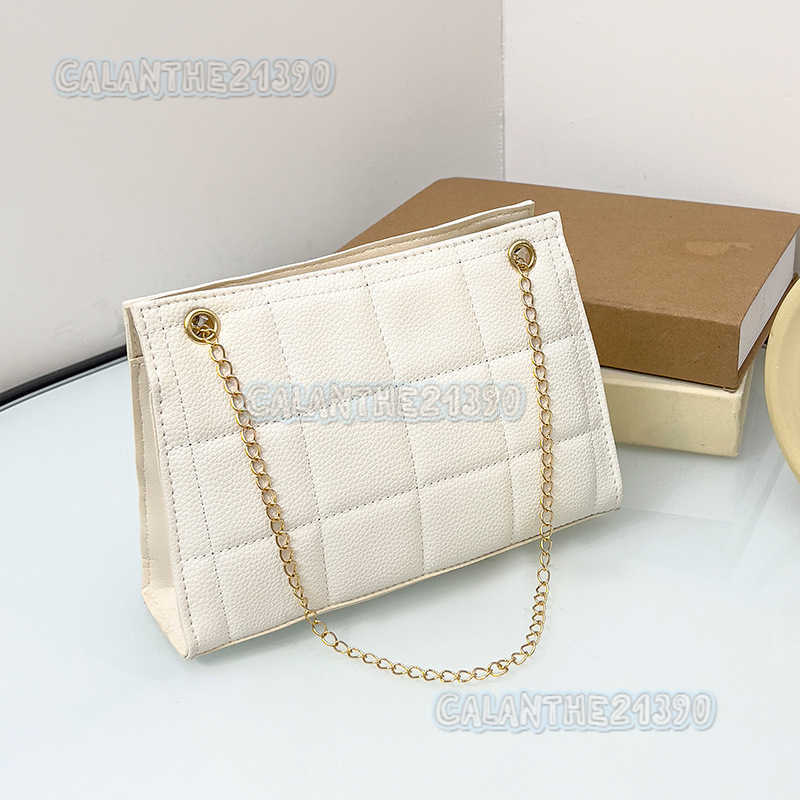 Lychee Pattern Checkered Pillow Bag 2024 Ladies Bags Summer New Style Bag Womens Shoulder Bag H250801