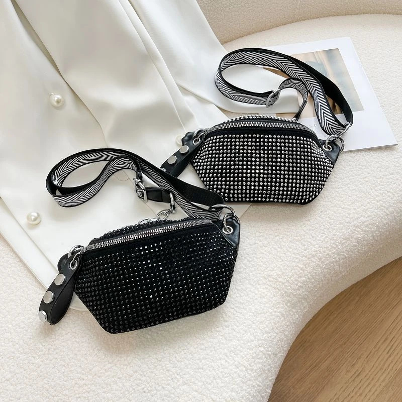 Lady Waist Bag Ladies Chain Shoulder Crossbody Chest Bags Diamond Fanny pack And Phone Pack Fashion Female Belt Bag 250731