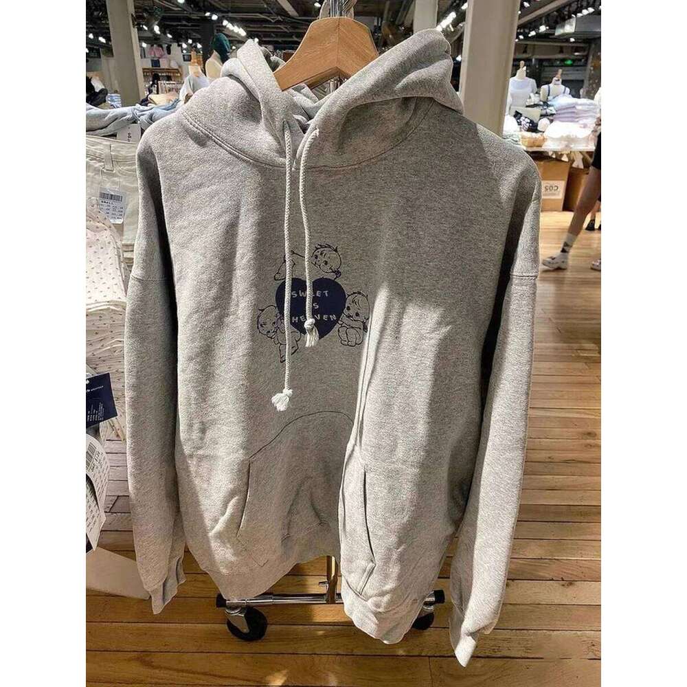 Designer Clothing 2025 Angels Print Hoodie Women Spring Cotton Hooded Long Sleeve Pullover Female Casual Vintage Streetwear Hoodies Sweatshirts