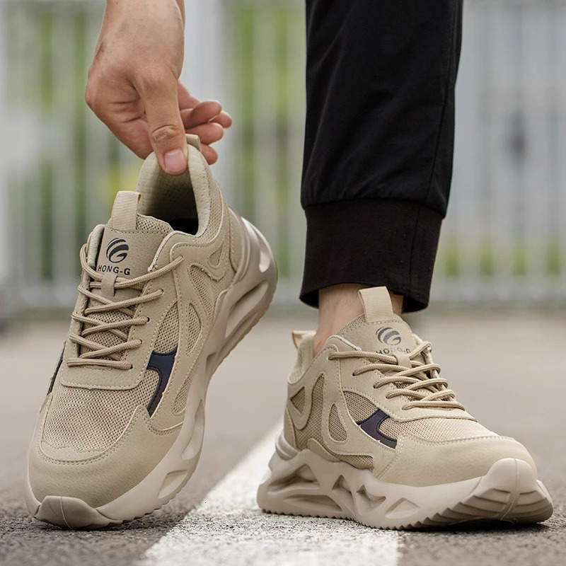 Breathable Men Work Shoes Indestructible Safety Shoes Lightweight Protective Sneakers Safety Steel Toe Shoes Men Puncture-Proof 250731