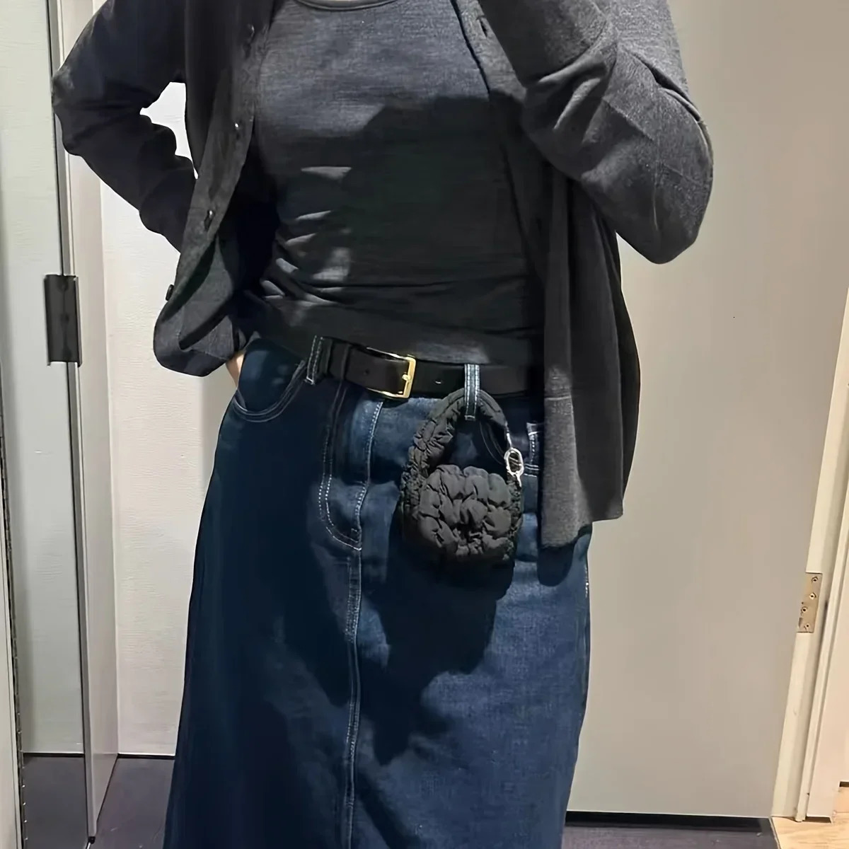 Women Pleated Top Handle Bag Mini Cloud Solid Color Cotton Ruched Dumpling Flap for Shopping Date 250725