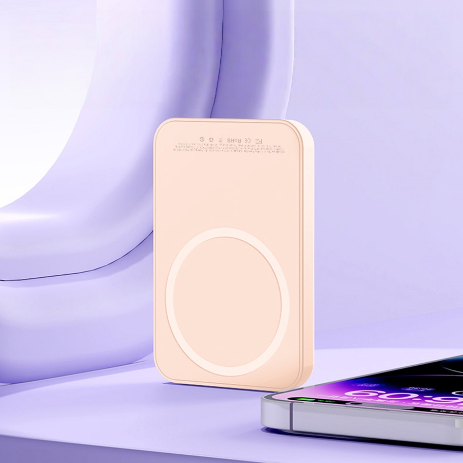 Winsway 5000mAh Magnetic Mini Power Bank, Supports PD and QC 3.0 Fast Charging, Rich Colors, Versatile Functions, Suitable for iPhone 16/15/14/13/12 S