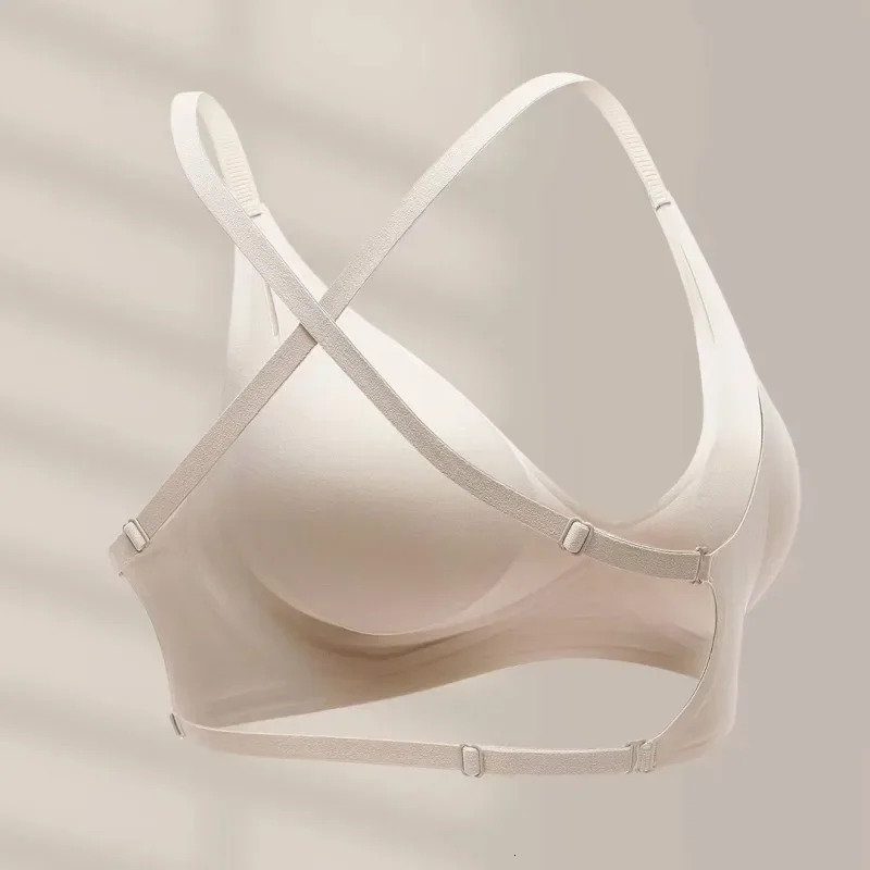 Backless Seamless Bras For Women Summer Bra Soft Nonwire Underwear Wireless Bralette Brassiere Deep V Sexy Lingerie Girls 250724